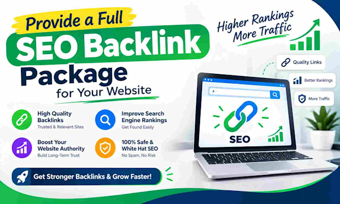 provide a full SEO backlink package for your website
