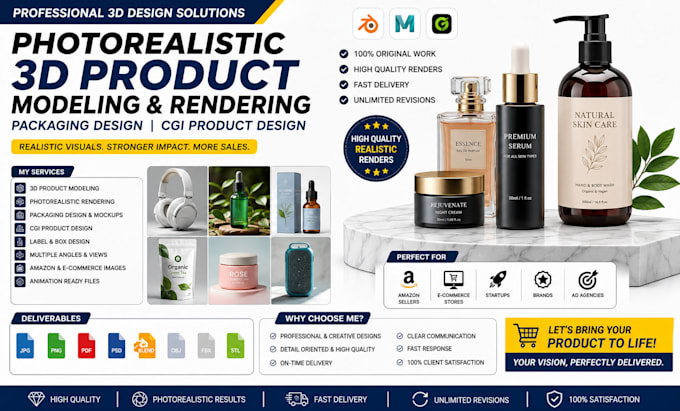 photorealistic 3d product modeling rendering packaging design cgi product design