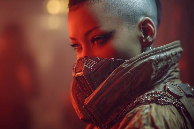 create cyberpunk character art