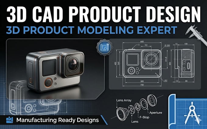 Design realistic 3d cad models for product and do 3d product designs by ...