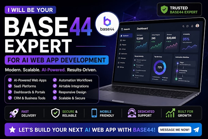 be your base44 expert for ai web app development