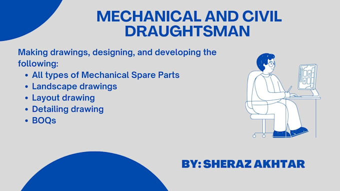 do autocad drafting in mechanical and civil design