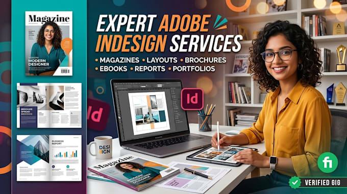 design catalog, magazine and any project with adobe indesign