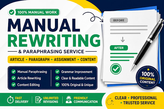rewrite and paraphrase your content manually