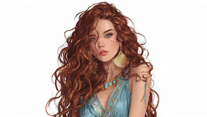 paint beautiful semi realistic illustration