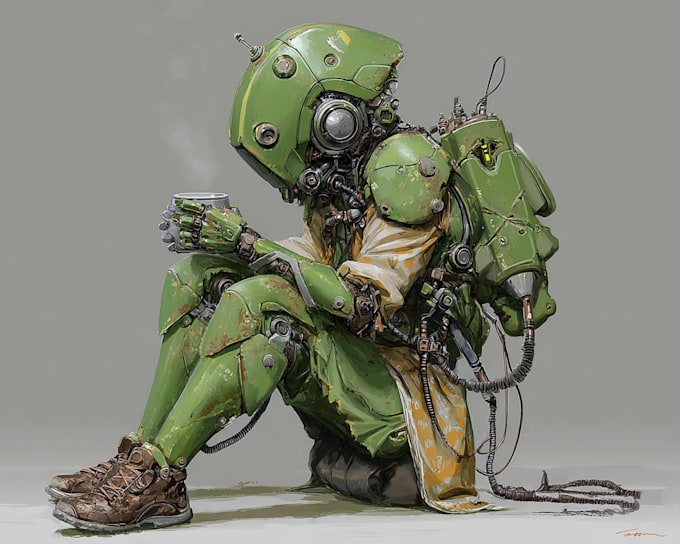 create cinematic sci fi character artwork