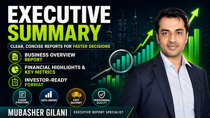 research any topic and write a clear executive summary report