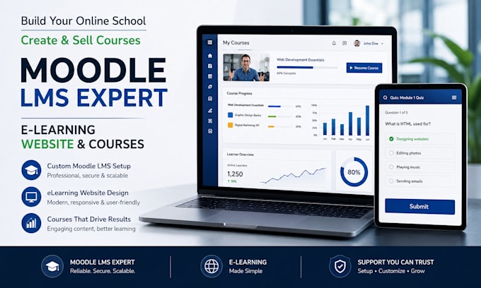 do moodle lms expert elearning website setup moodle courses moodle installation