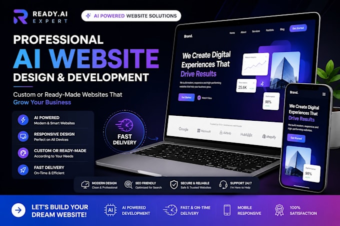 build a modern responsive ai website using readdy ai