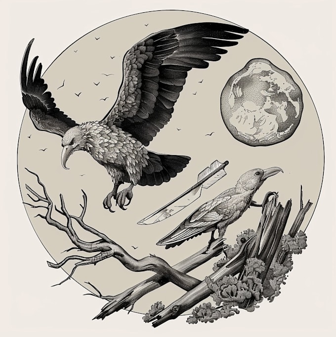 create vintage illustration for your brand