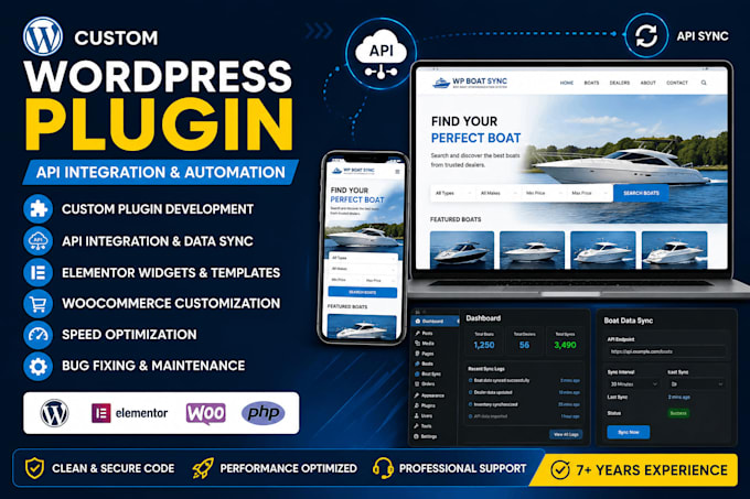 develop custom wordpress plugin and API integration