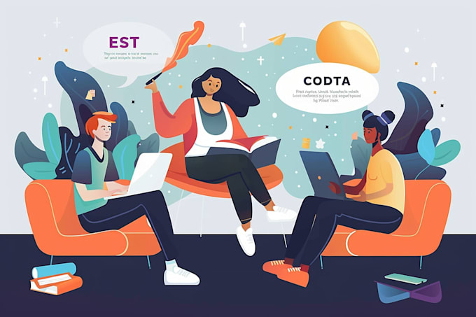 create unique flat illustrations for your brand