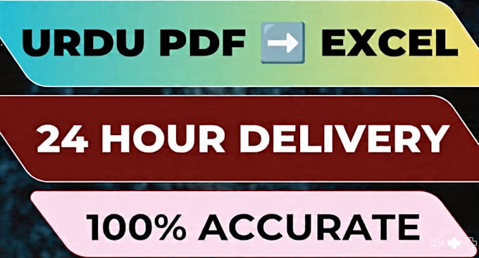 convert PDF, scanned images, urdu inpage to word, excel in 24 hours