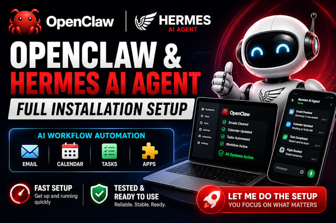 and setup openclaw and hermes ai agent automation workflow