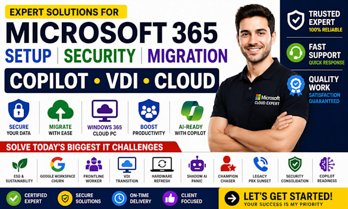 setup microsoft 365 copilot cloud security migration and vdi solutions