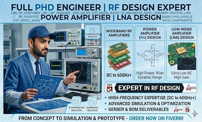 design and simulate custom rf and microwave amplifiers