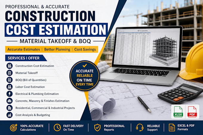 do professional construction cost estimation and material takeoff