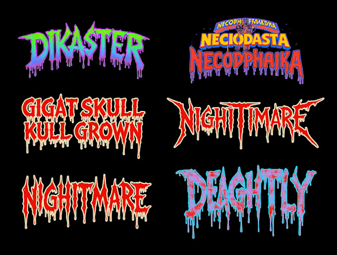make art font typography horror, funny, cartoon, zombie