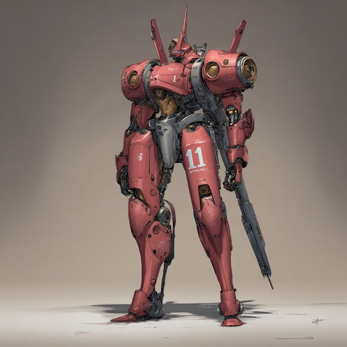 draw your sci fi character mecha character, robot etc