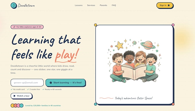 design a conversion boosting landing page for modern website development