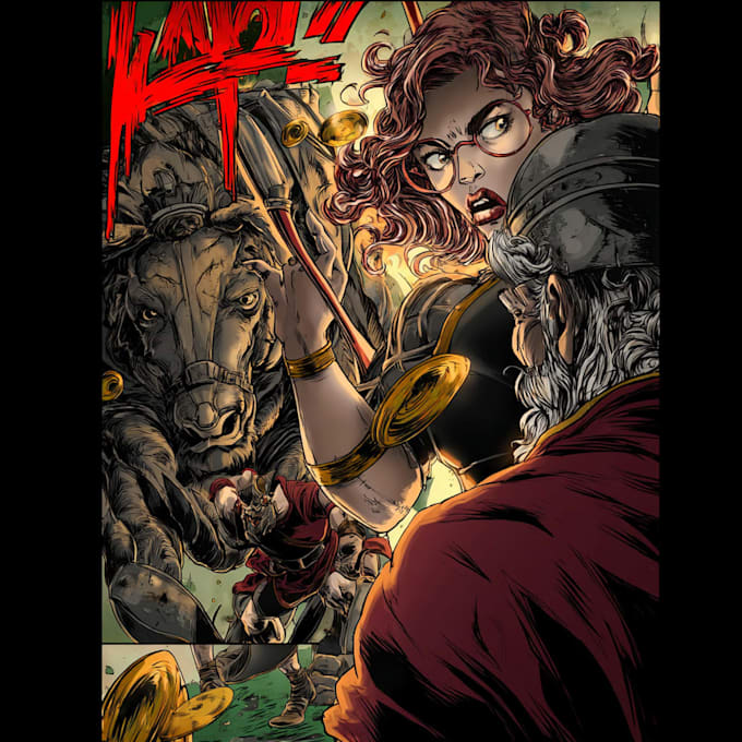 create manga comic pages and graphic novel artwork