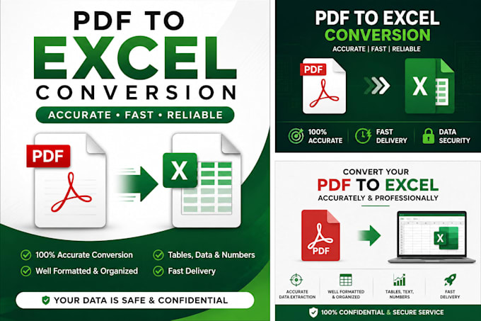 convert PDF to excel with clean formatting and data entry