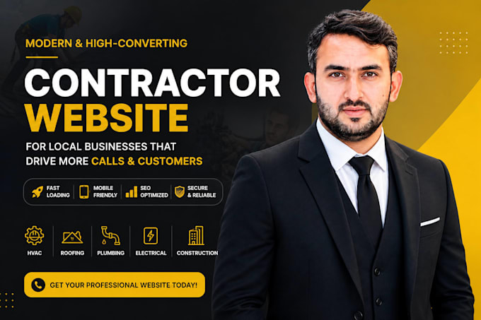 build modern contractor website with SEO friendly design