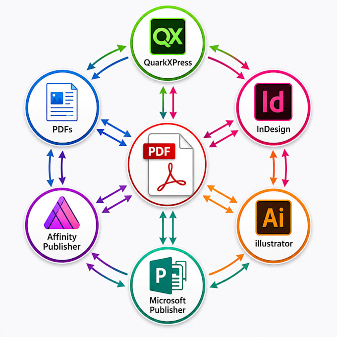 convert quark pdfs indesign illustrator microsoft publisher, affinitty