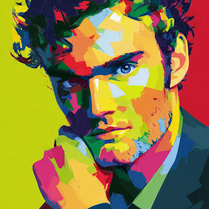 design colorful wpap vector pop art portrait