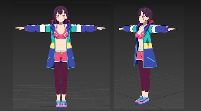 create custom 3d vrchat avatar, vtuber model, and vrm character