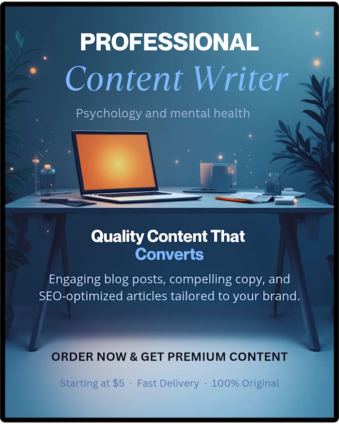 write SEO psychology and mental health blog