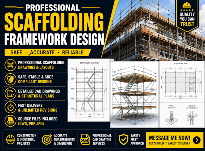 design professional scaffolding frameworks drawings and temporary structure plan