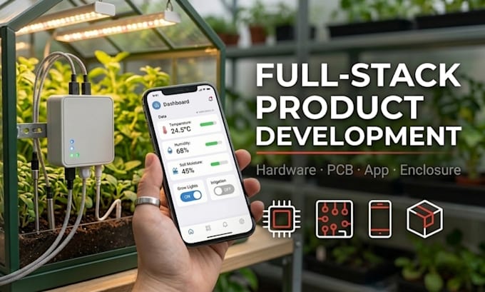 build your iot product hardware firmware pcb flutter app and enclosure