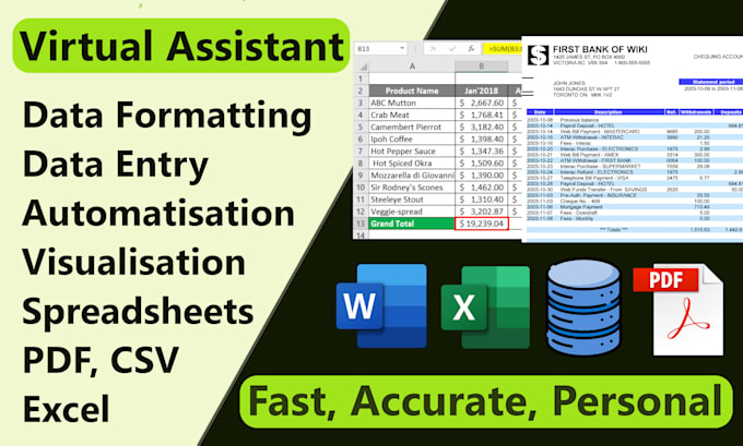 do data formatting, cleanup and entry for you