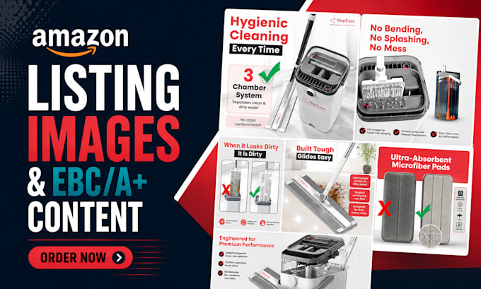 create amazon listing image, a plus content, ebc and brand story that converts
