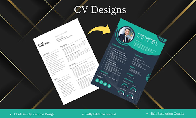design a professional CV or resume design