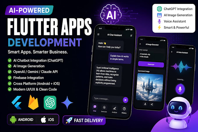 build an ai flutter app with chatgpt gemini and voice ai