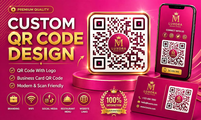 generate custom qr code with your logo, qr code generator, barcode business card