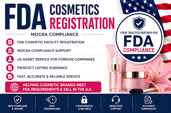 fda cosmetics registration and provide US agent service