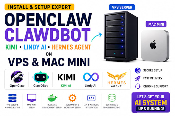 install openclaw clawdbot setup openclaw kimi lindy ai hermes agent vps mac mini