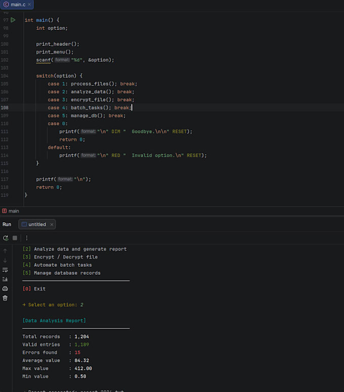 create custom c programs and cli tools