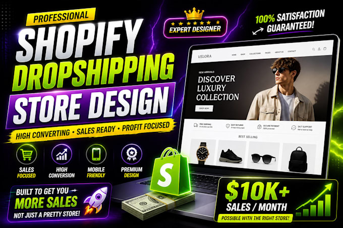 shopify website shopify store design dropshipping store as shopify expert