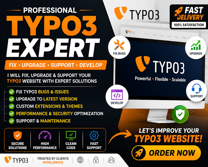 fix typo3 website bugs issues upgrade typo3 support maintenance