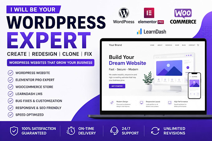 be your wordpress, woocommerce, learndash, elementor pro expert and fix issues
