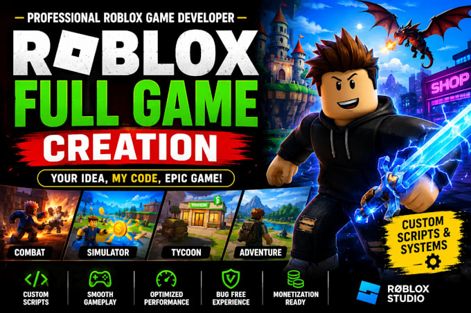 create a custom roblox full game with advanced scripting