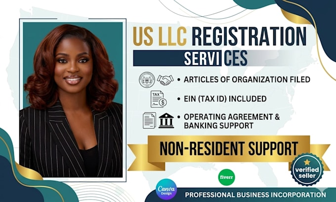 do US llc registration and llc formation for US and non US resident with ein