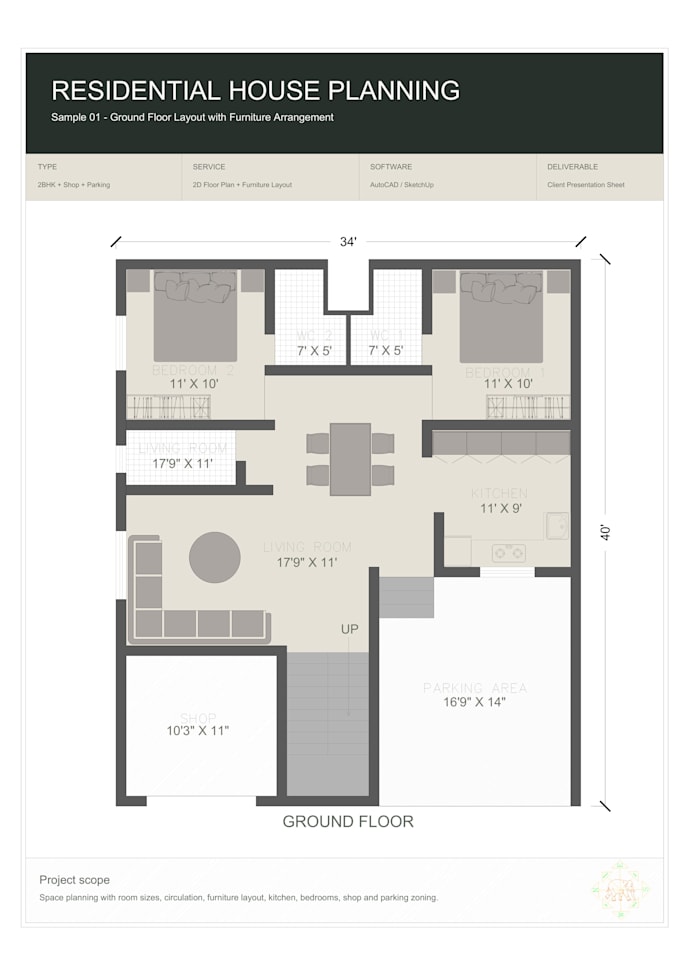 draw 2d floor plan and house plan in autocad