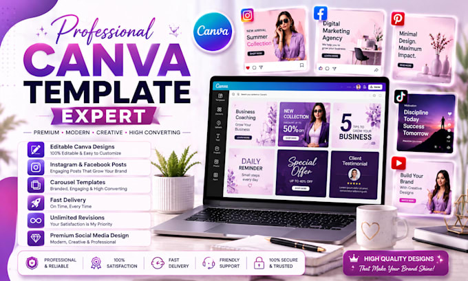 design editable canva social media templates