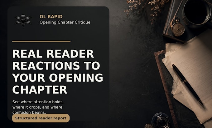 give real reader reactions to your opening chapter