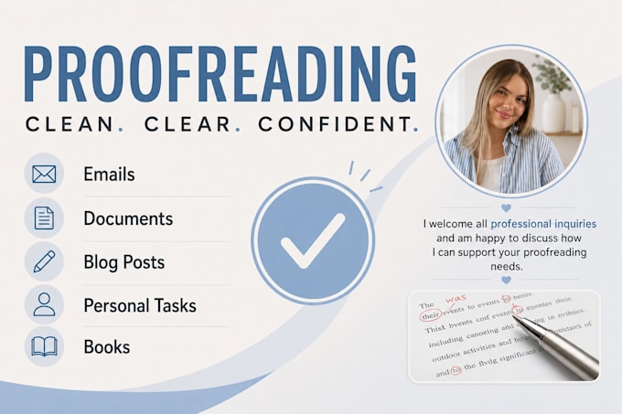 proofread your documents, personal tasks and books